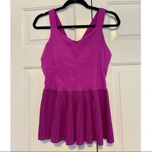 Purplish Lululemon Tank— cut out & pleated